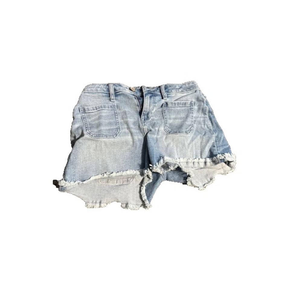 Shyanne Women's Blue Denim Shorts Frayed Edge Cutoff‎ Size 29